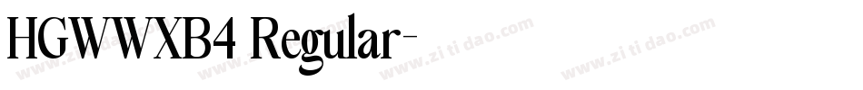 HGWWXB4 Regular字体转换
